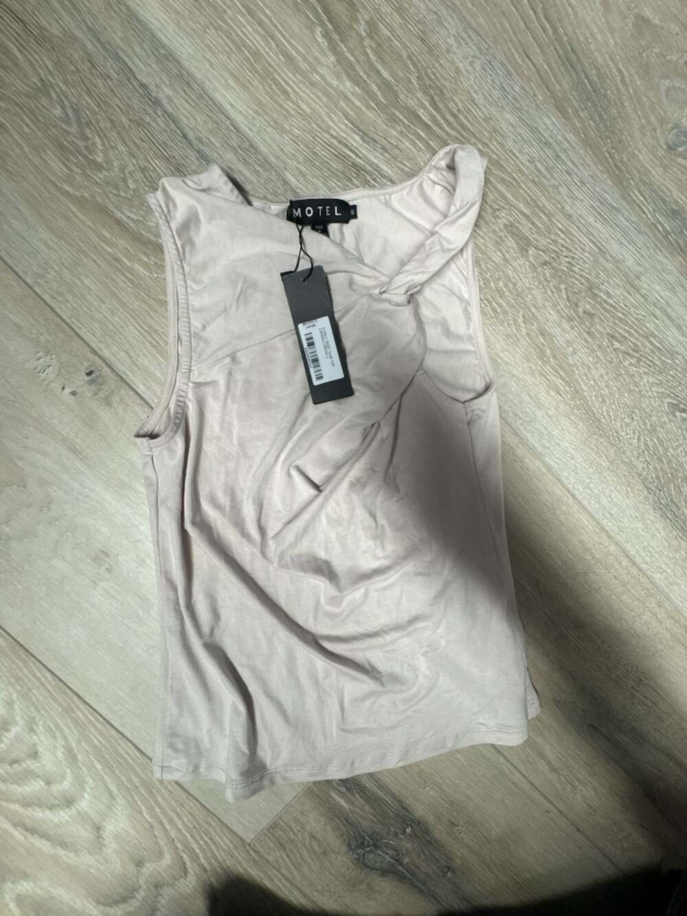 Motel Everly Twist Tank Top Cannoli Cream S